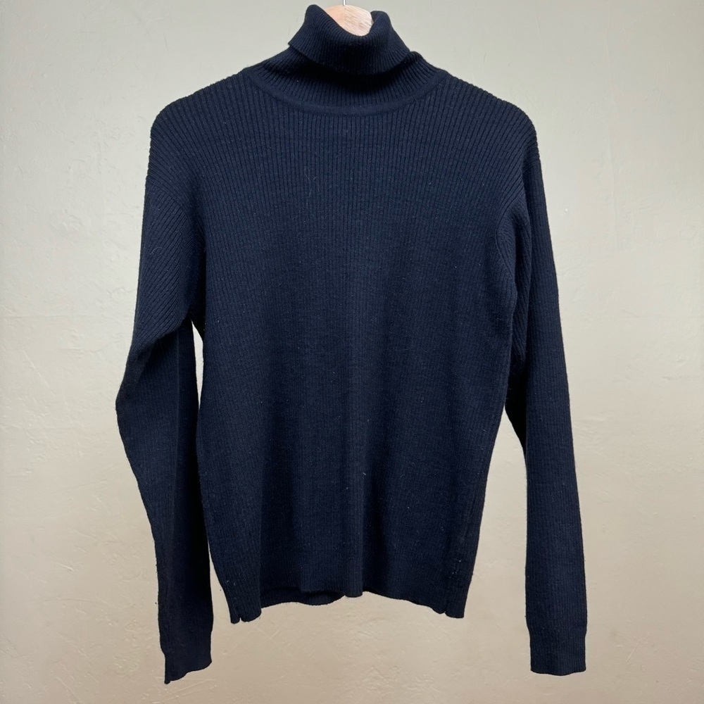 Jones New York Wool Blend Ribbed Turtleneck Sweater